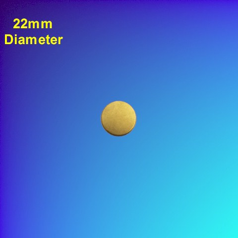 Blank Brass Disc (10-pack) 22mm