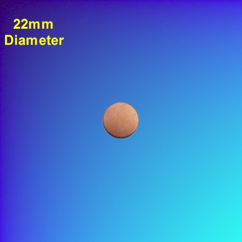 Blank Copper Disc (10-pack) 22mm