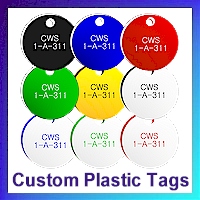 Plastic Valve Tags Customised