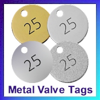 Metal Valve Tags