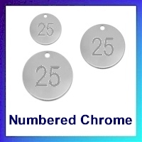 Numbered Chrome Tags Numbered Chrome Tags