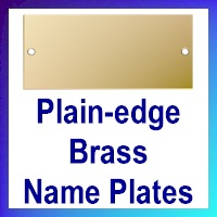 Plain Edged Brass Name Plates Plain Edged Brass Name Plates