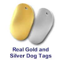 Gold And Silver Dog Tags