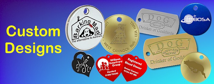 Custom Designed tags, badges and tokens Custom Designed tags, badges and tokens