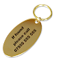 If you have ever lost your keys you will value a keyring with your mobile number on it