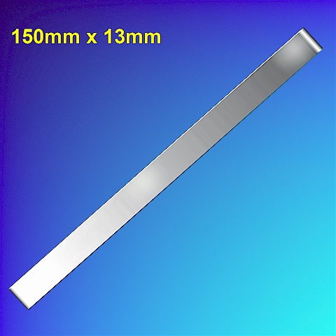 Mirror-Polished Steel Nameplate - 150mm x 13mm
