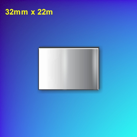 Mirror-Polished Steel Nameplate - 32mm x 22mm