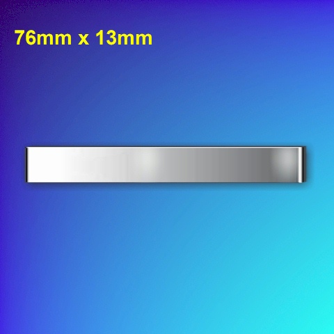 Mirror-Polished Steel Nameplate - 76mm x 13mm