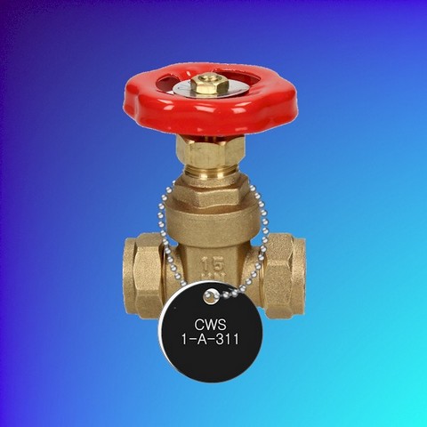 Plastic Valve Tag - Black - White Letters - Custom