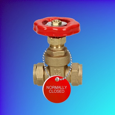 Plastic Valve Tag - Red - Closed