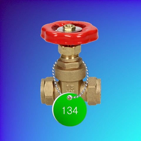 Plastic Valve Tag - Green - White Numbers